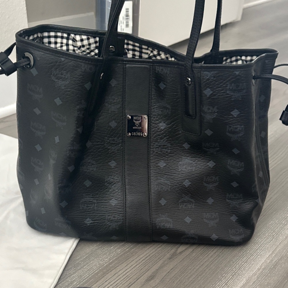 MCM Black and Gray Women's Tote Bag